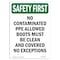 Signmission OSHA Sign, No Contaminated PPE Allowed Boots, 10in X 7in Rigid Plastic, 7" W, 10" H, Portrait OS-SF-P-710-V-11188 - alternate 1